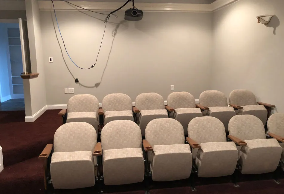 The seating in the original theater
