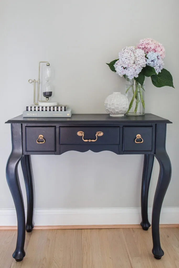 refinished console table