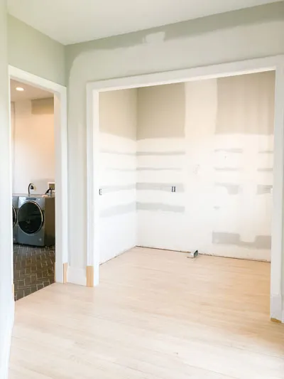 The space is now one large area that will be the canvas for our new pantry!