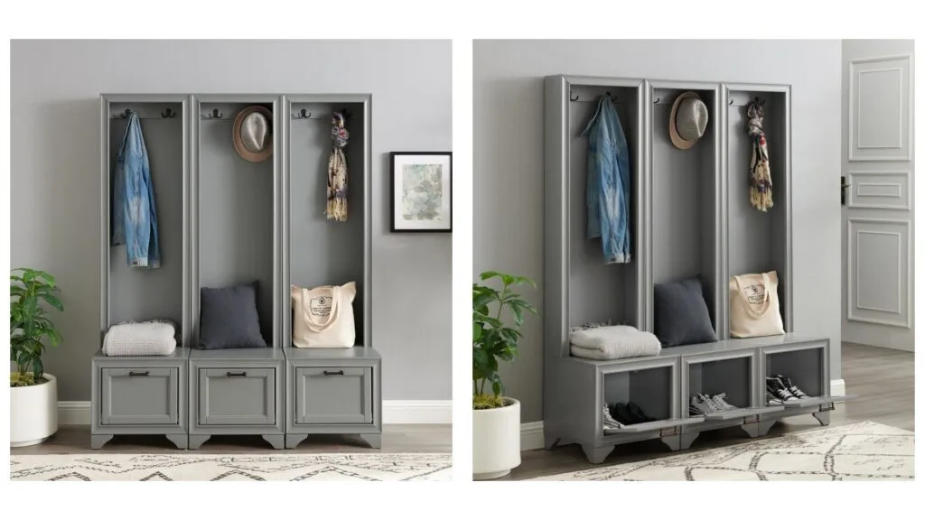 Jesse Mudroom Lockers Hall Trees Gray 4