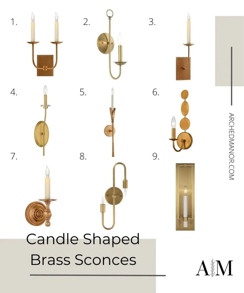 Brass Candle Sconces