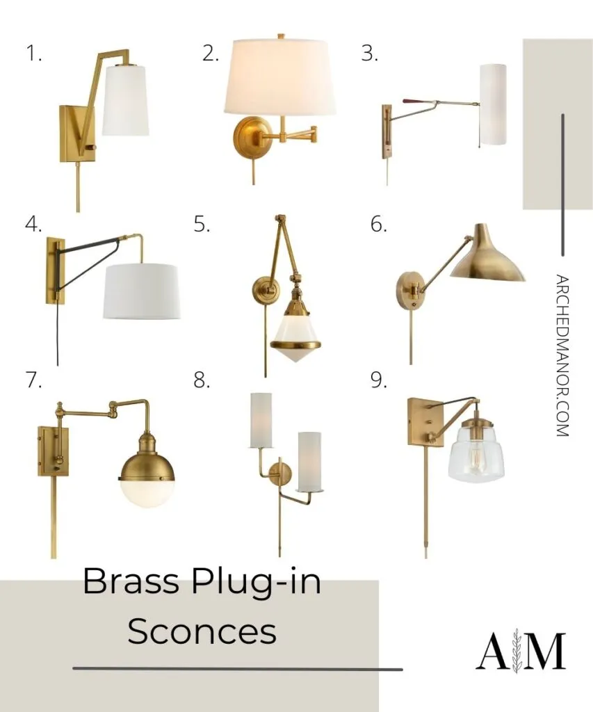 Brass Plug-in Sconces
