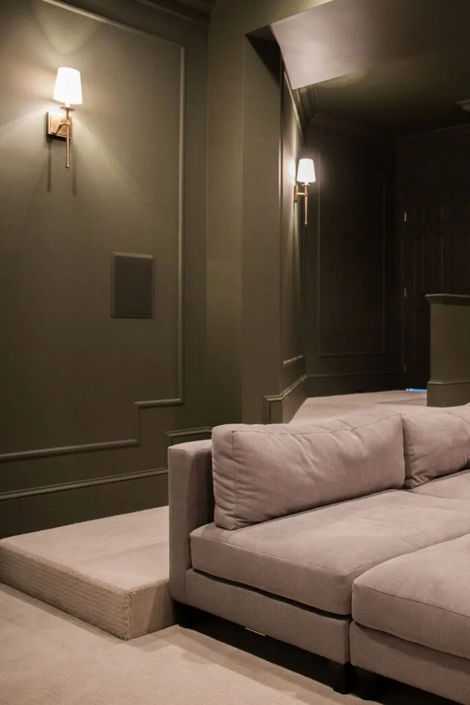 Sconces in a theater room
