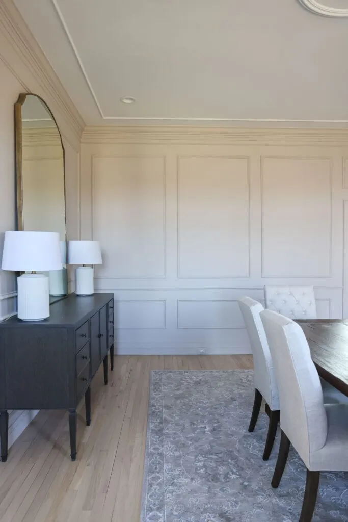 Dining Room custom baseboard trim