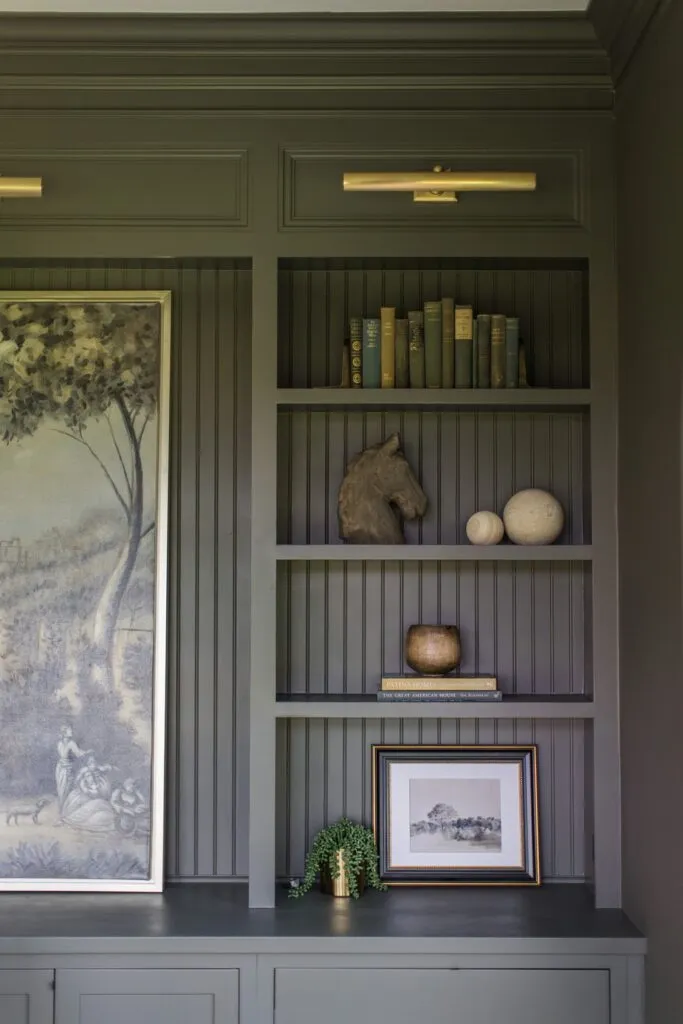 Roycroft Green Paint by Sherwin Williams in Home Office