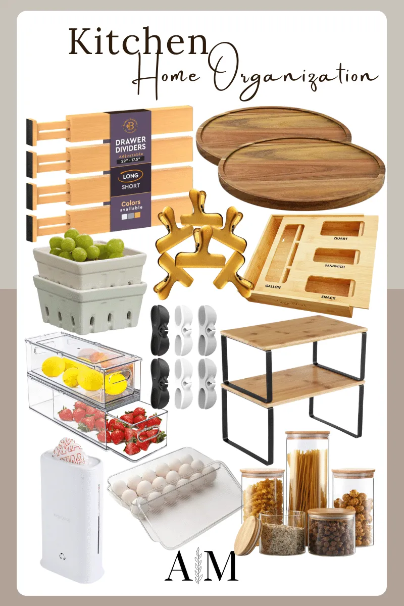home organization essentials | #home #organization #essentials #kitchen #closet #storage #lazysusan #bamboo #organizer #acrylic #drawer #berrybasket