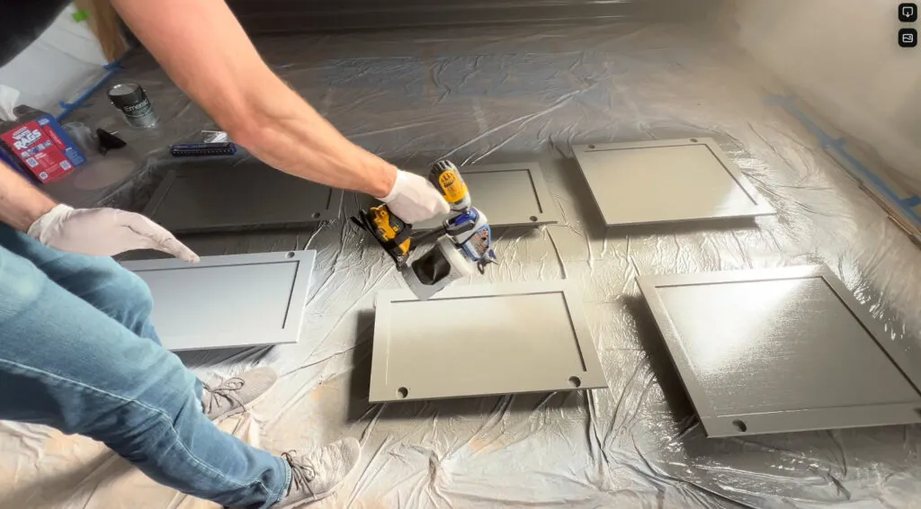 Spraying cabinet door fronts with the Graco TrueCoat Connect