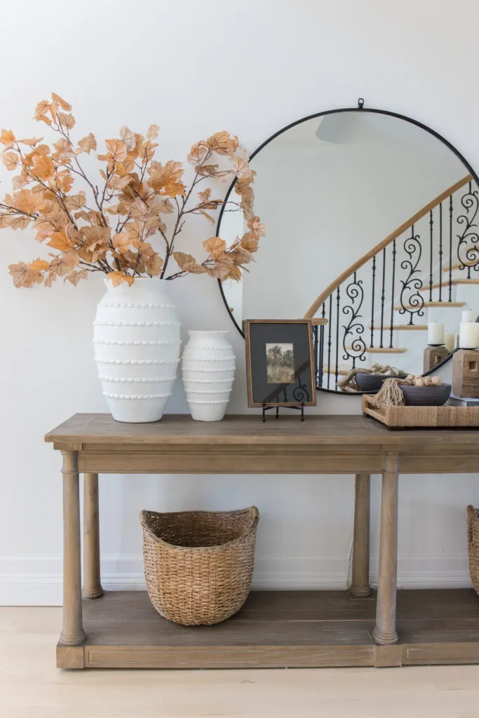 Fall stems in entryway we love
