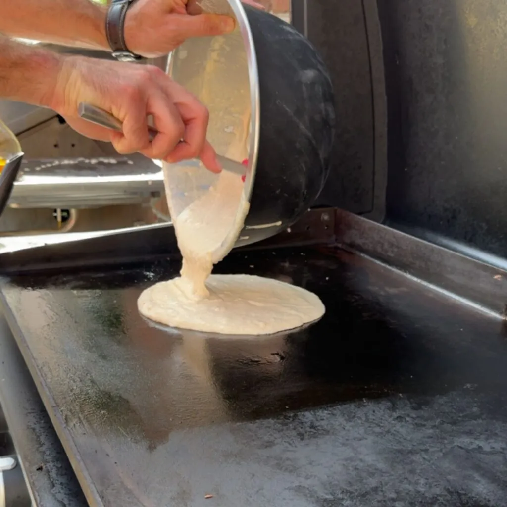 Preheat the Blackstone griddle to low heat for 15 minutes