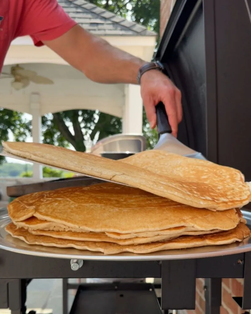 Transfer the giant pancakes to a serving platter