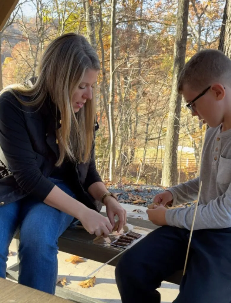 S'mores kits were provided bye the fire