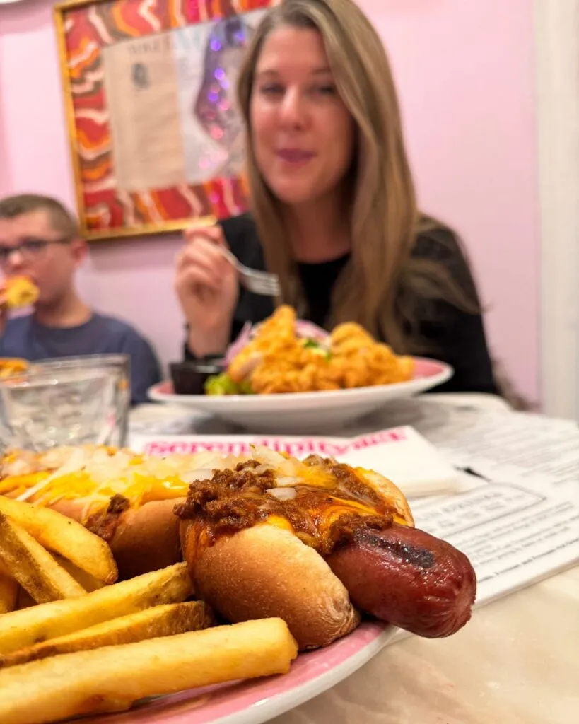 My footlong hotdog from Serendipity! Eyes up Megan...