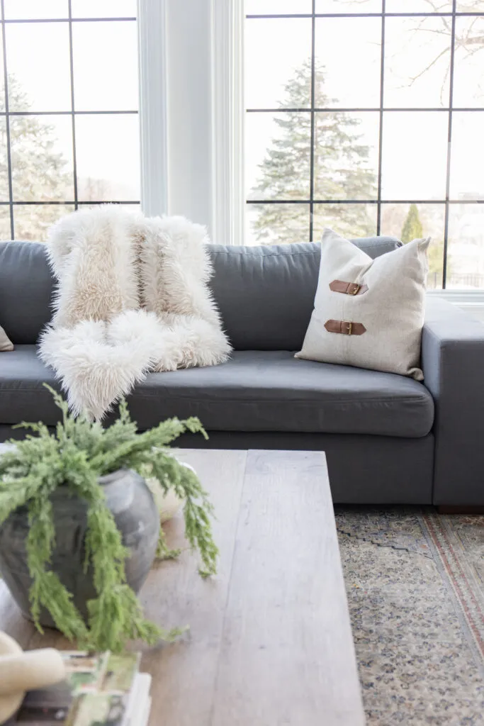 cozy winter pillow