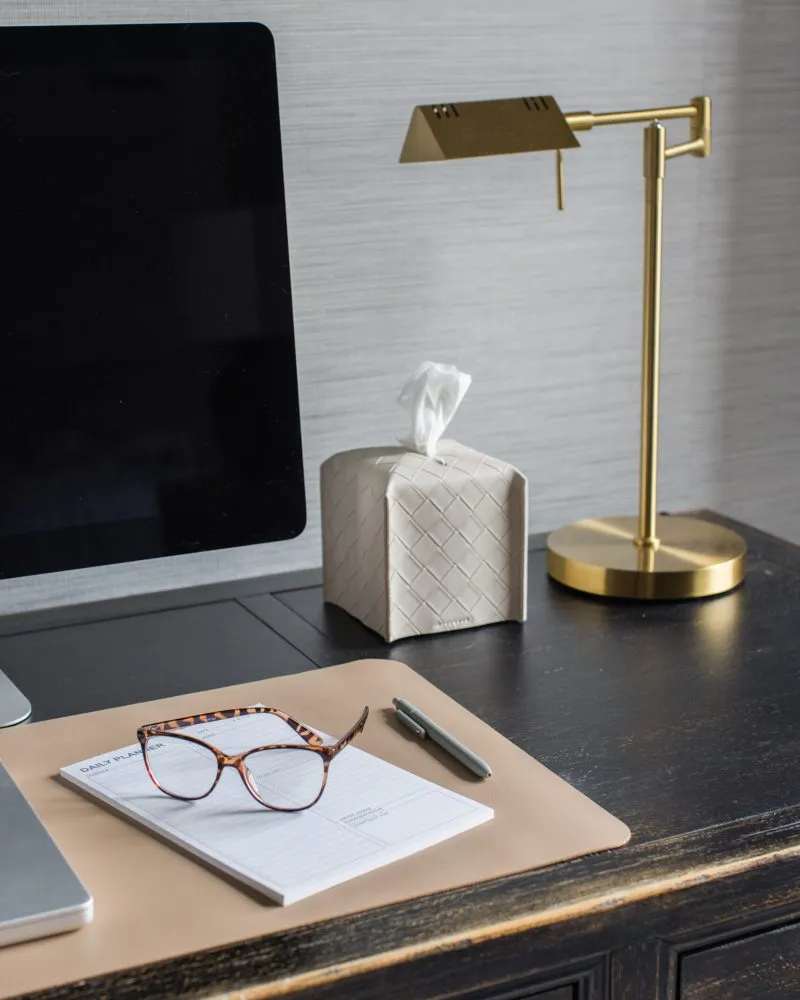 setting and achieving goals this new year home office organization | #setting #achieving #goals #home #homeoffice #organization #desktop #accessories #desk #officechair #lighting #lamp #deskpad #planner #tissueboxcover